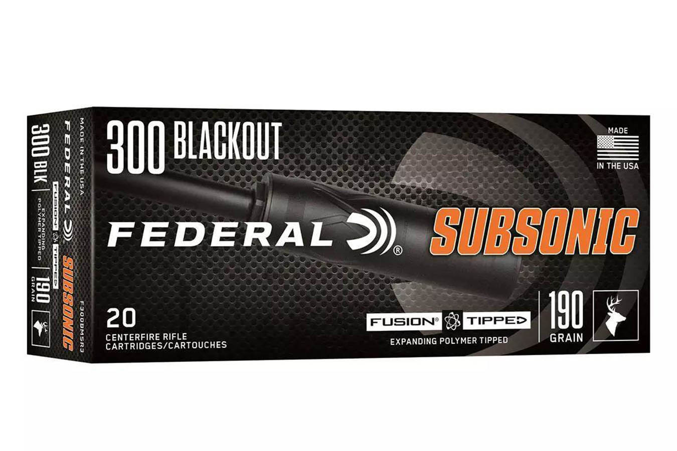 FEDERAL AMMUNITION 300 Blackout 190gr Fusion Tipped Subsonic 20/Box